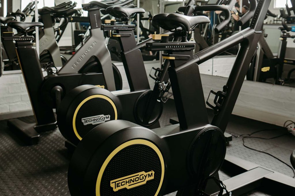 Cardio zone with curve mill and air bikes